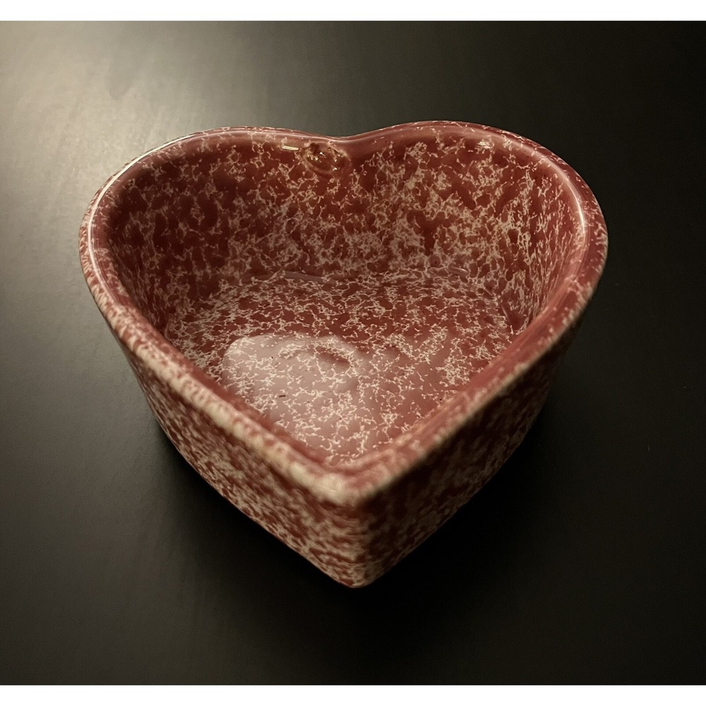 Coche Stoneware 4-1/2" Red Heart Shaped Oven‎ Safe Bakeware Made In Portugal